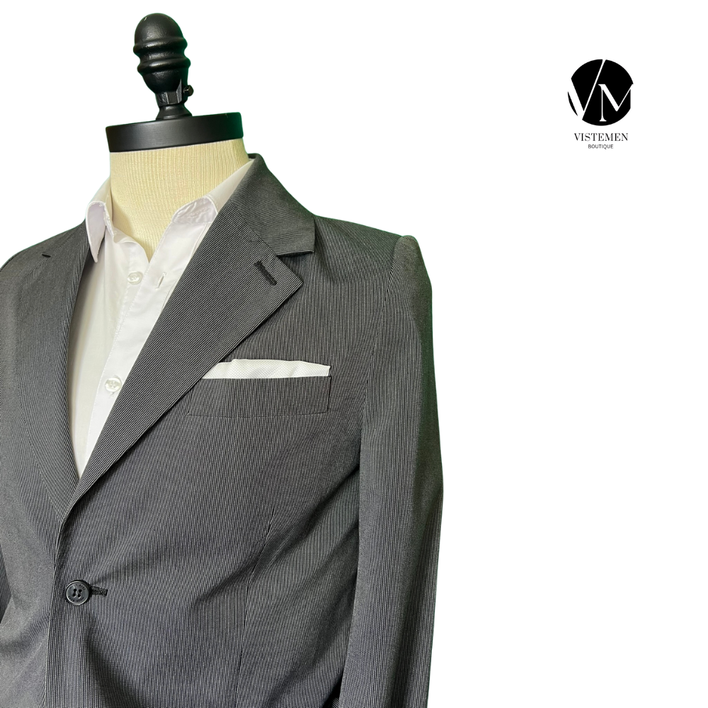 BLACK FRIDAY | Traje Completo Hugo Boss Slim Fit Gris Oscuro de Algodón | Talla XS (44) | Vistemen