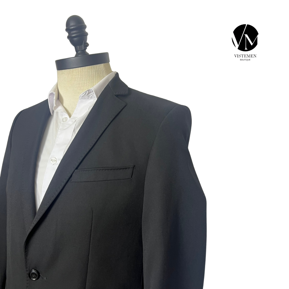 Blazer Zara Man Skinny Fit Negro | Tendencia Formal Ultramoderna | Talla S (46) | Vistemen