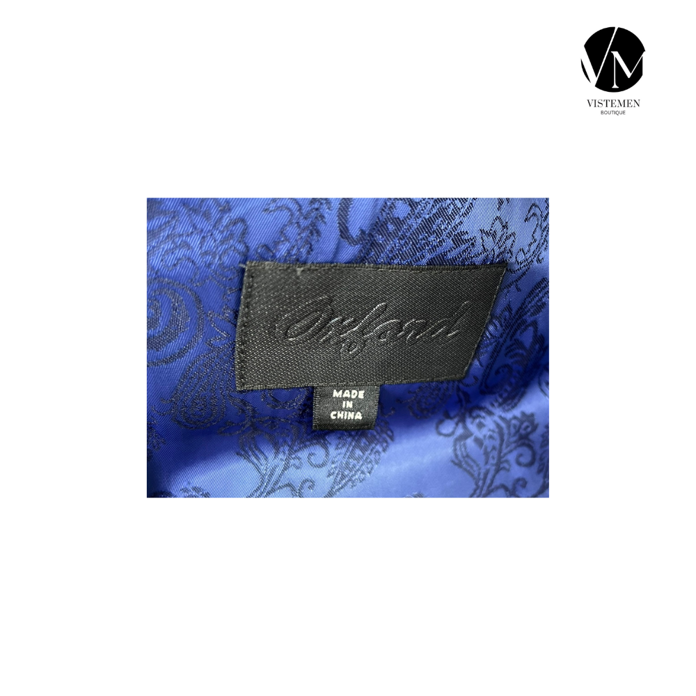 Blazer Oxford de Lana Azul Oscuro | Slim Fit | Sastrería Clásica Británica | Talla L (50) | Vistemen