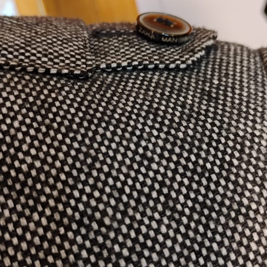 Abrigo Gris Zara Man - Lana - Diseño Exclusivo - Seminuevo
