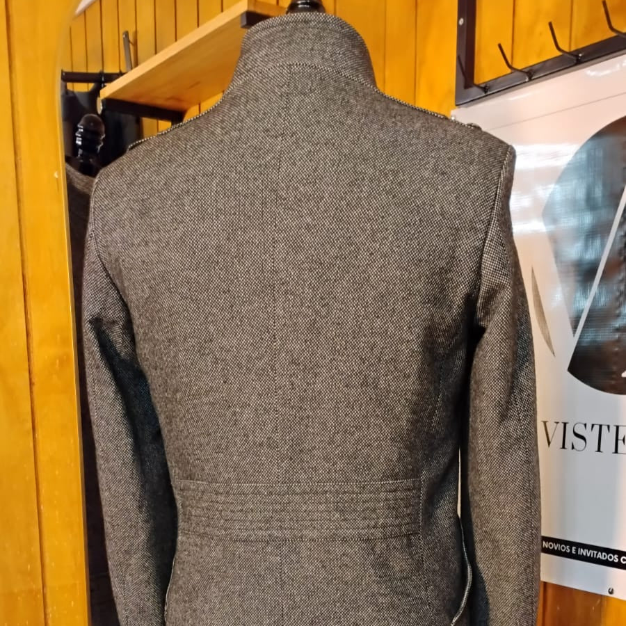 Abrigo Gris Zara Man - Lana - Diseño Exclusivo - Seminuevo