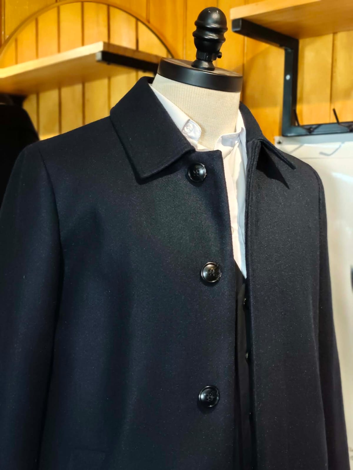 Abrigo Topman Lana Azul Marino | Estilo Juvenil | Talla S (46) | Vistemen