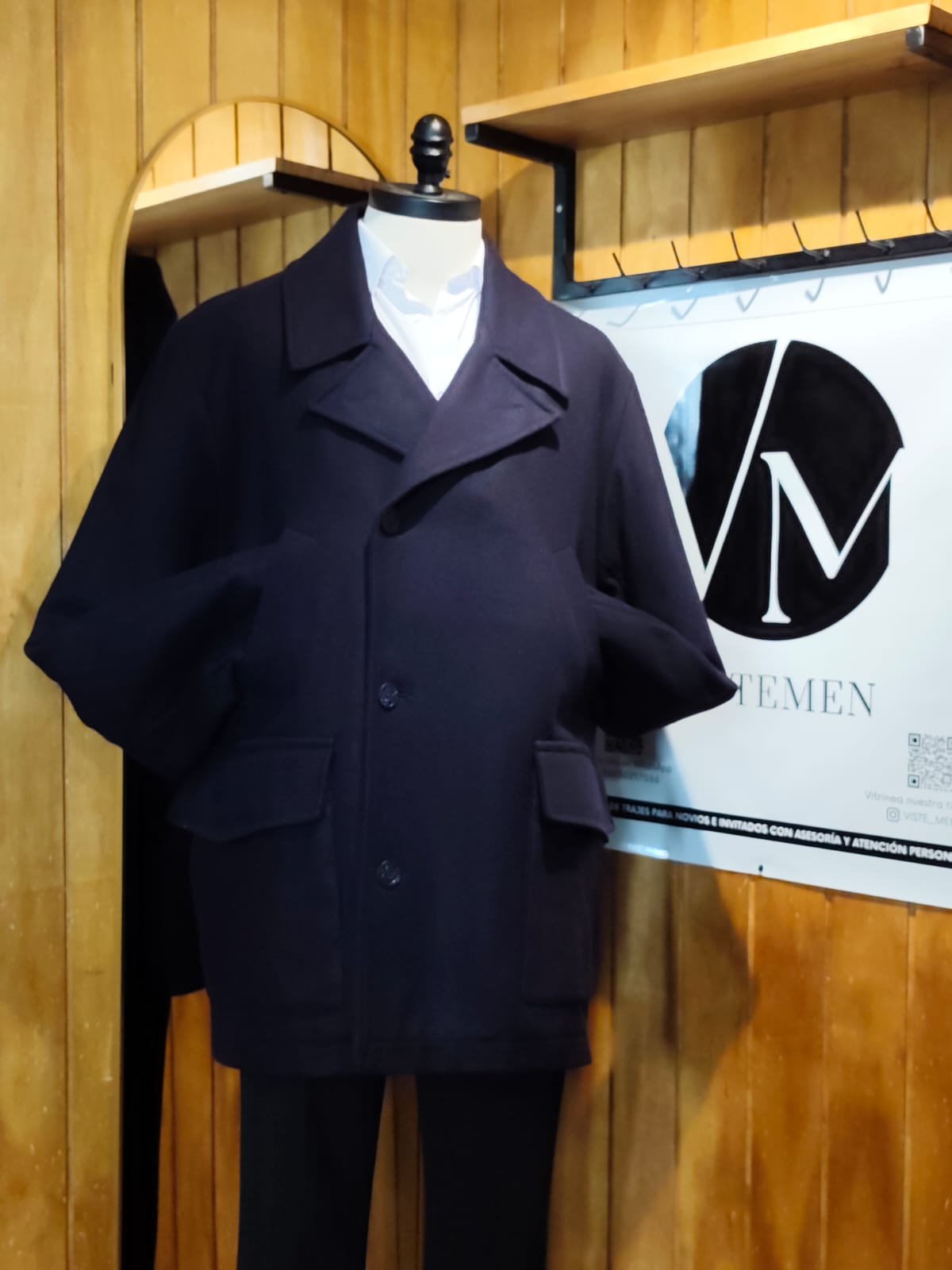 Abrigo Boys of Europe Lana Azul Marino | Talla L-XL (52) | Vistemen