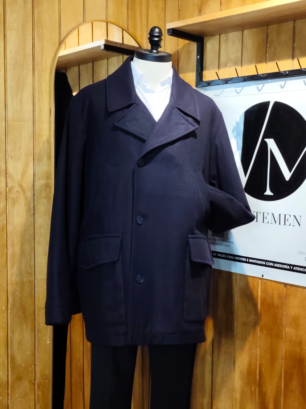 Abrigo Boys of Europe Lana Azul Marino | Talla L-XL (52) | Vistemen