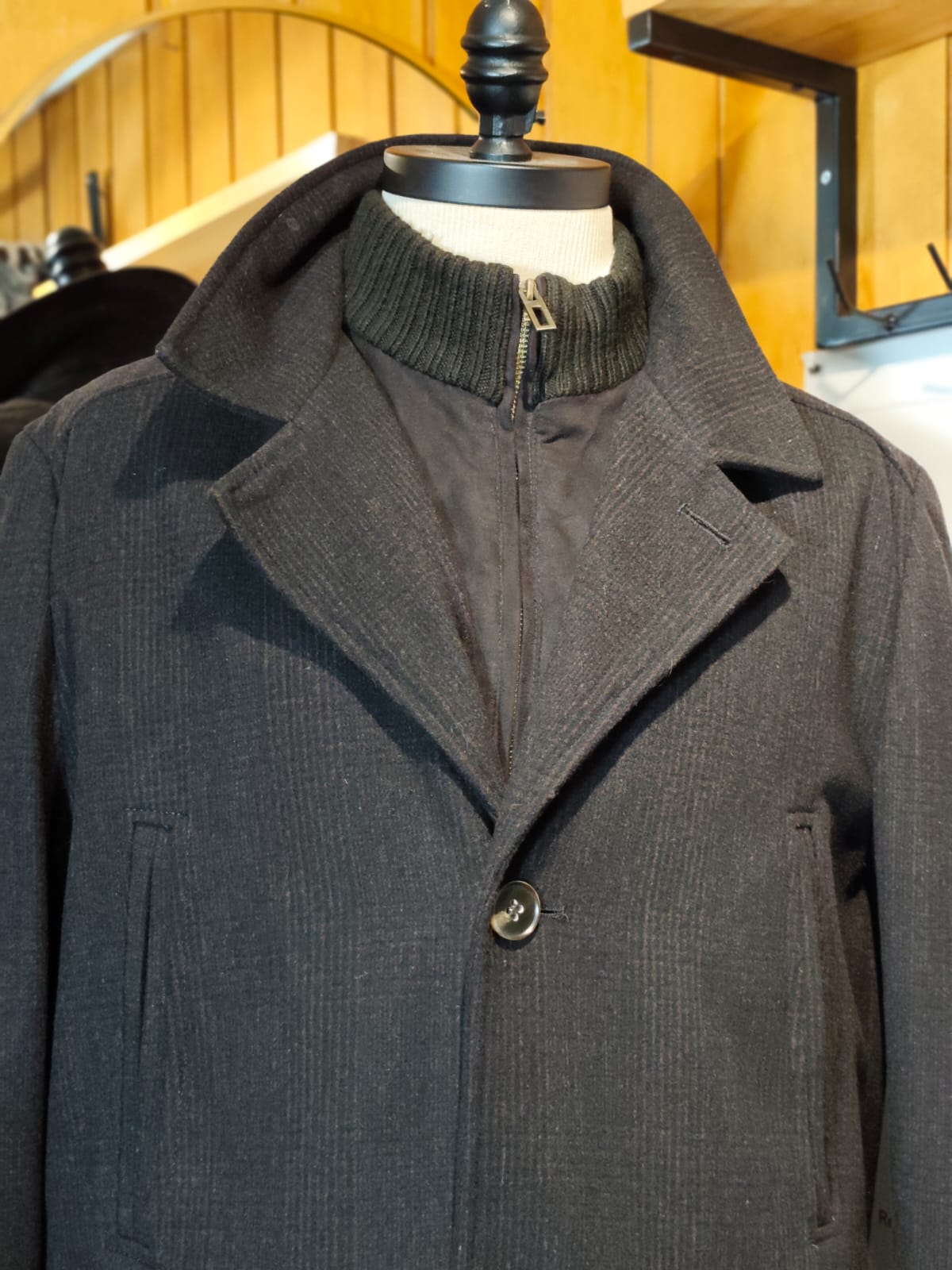 Abrigo M&S Lana Café Moro | Cuadrillé Británico | Talla L (50) | Vistemen