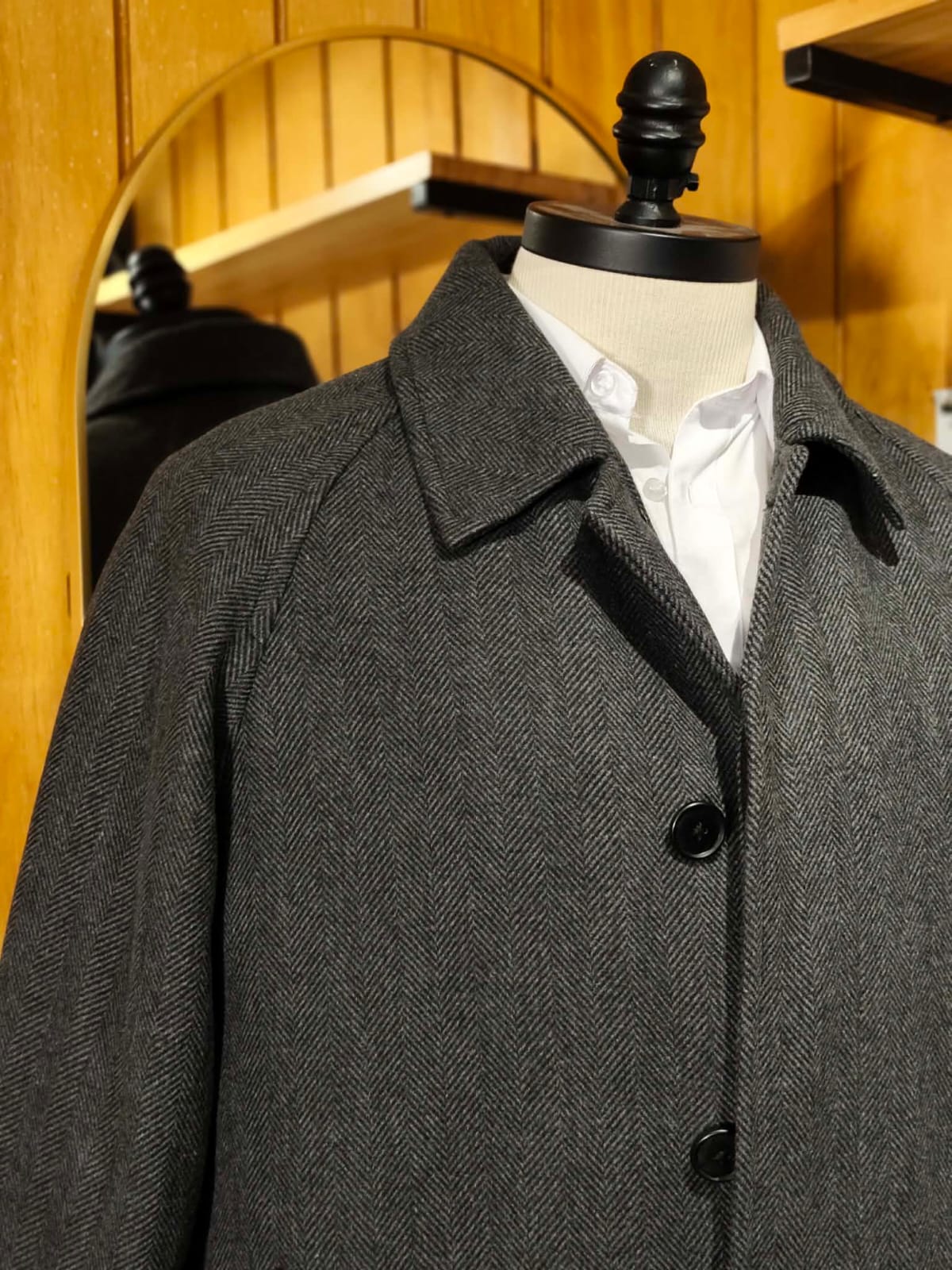 Abrigo Tweed Gris Oscuro | Corte Largo | Talla 52-54 (XL/2XL) | Vistemen