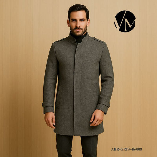 Abrigo Gris Zara Man - Lana - Diseño Exclusivo - Seminuevo