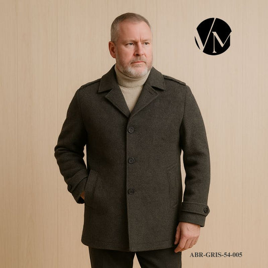 Abrigo Gris Finshley & Harding Black - Acolchado - Seminuevo