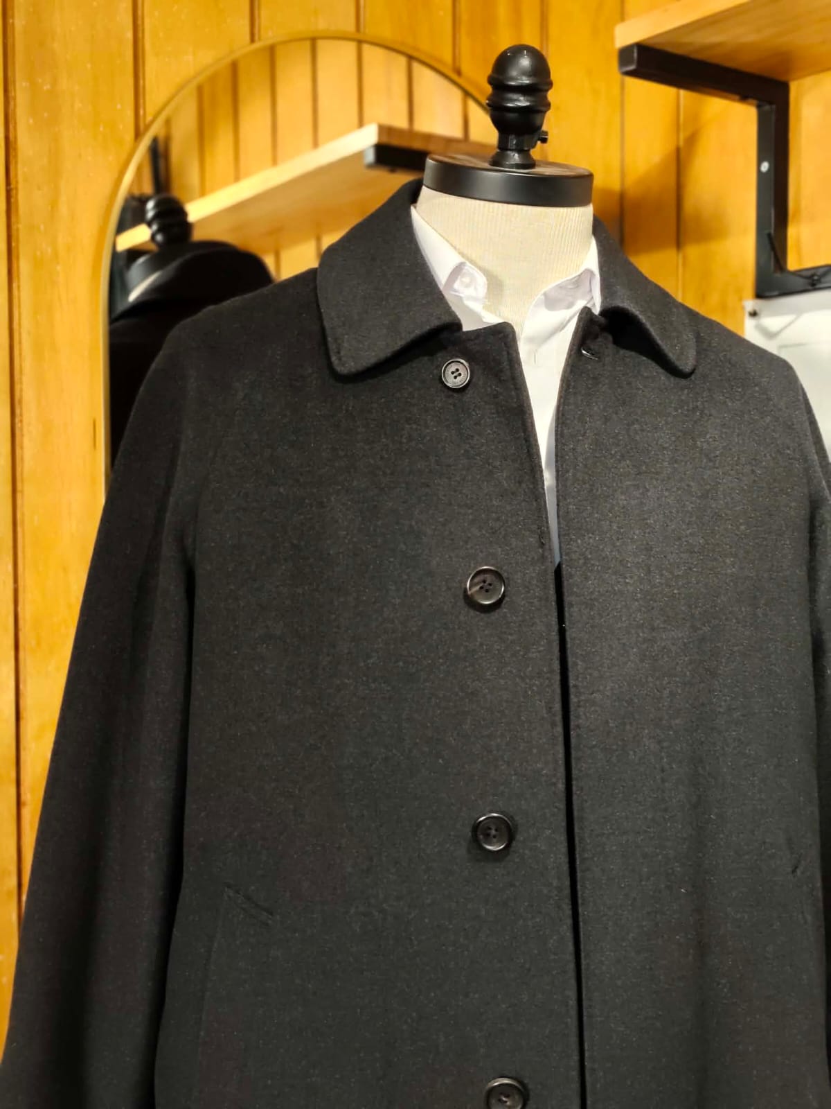 Abrigo London Weather Protection Marengo | Corte Largo | Talla M (48) | Vistemen