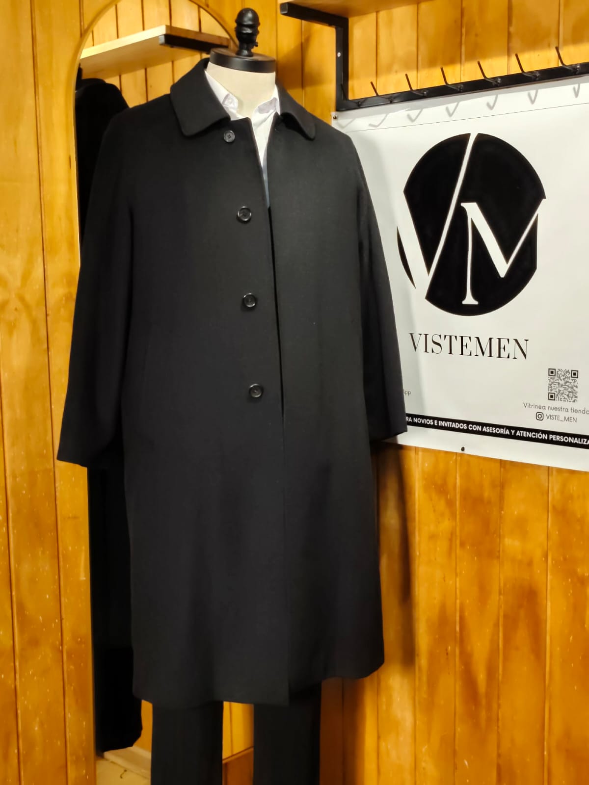 Abrigo London Weather Protection Marengo | Corte Largo | Talla M (48) | Vistemen
