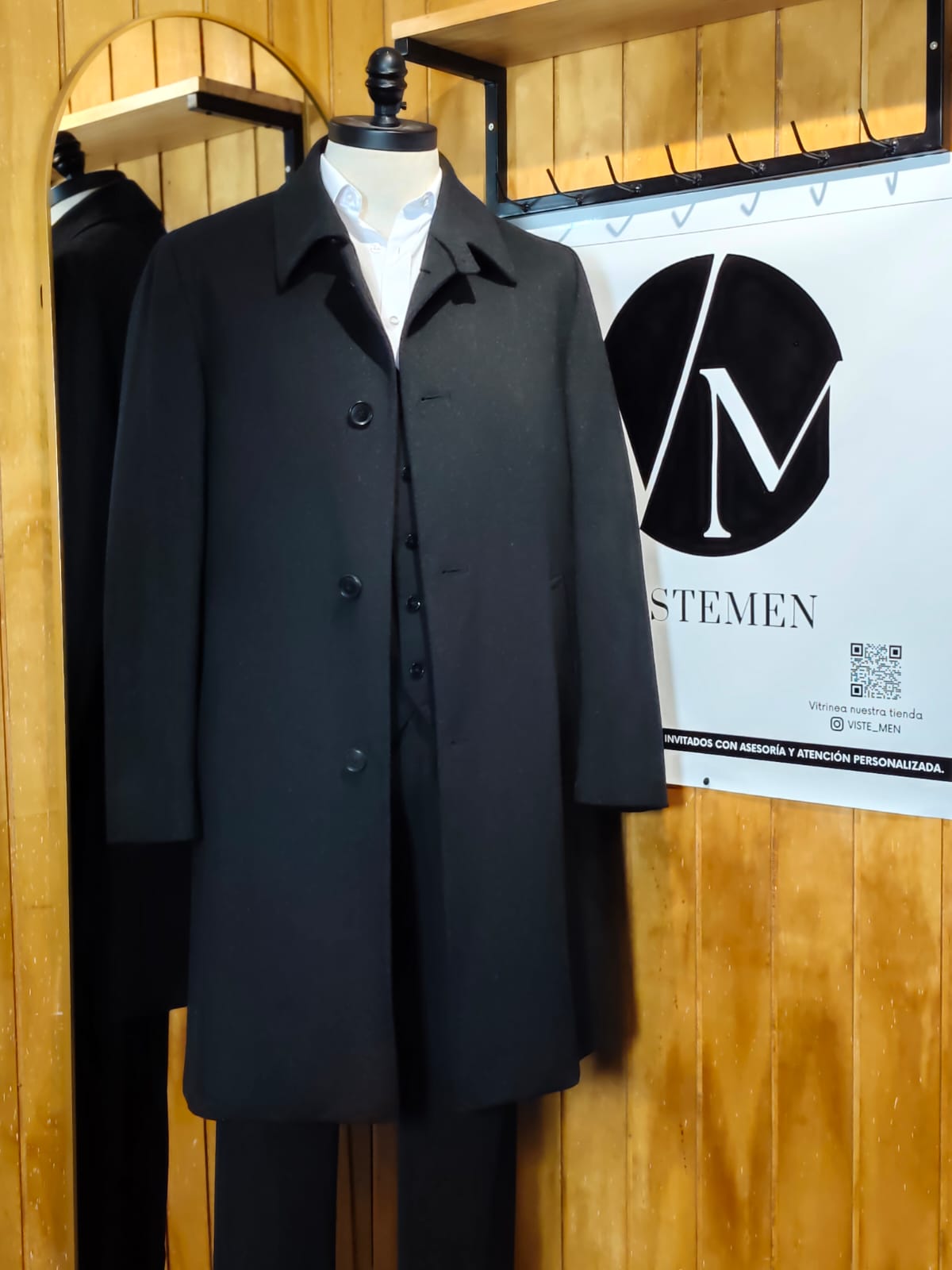 Abrigo Hugo Boss Largo Lana Virgen | Marengo | Talla M (48) | Vistemen