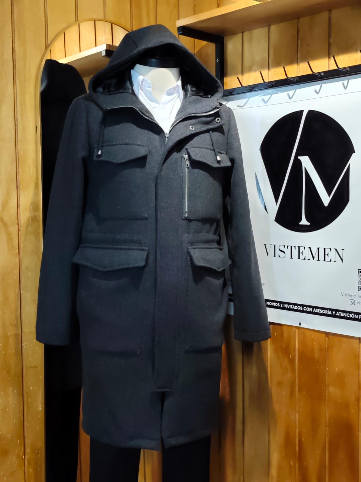 Abrigo Lana Marengo | Bolsillos Multiusos | Ajuste Cintura | Talla M (48) | Vistemen