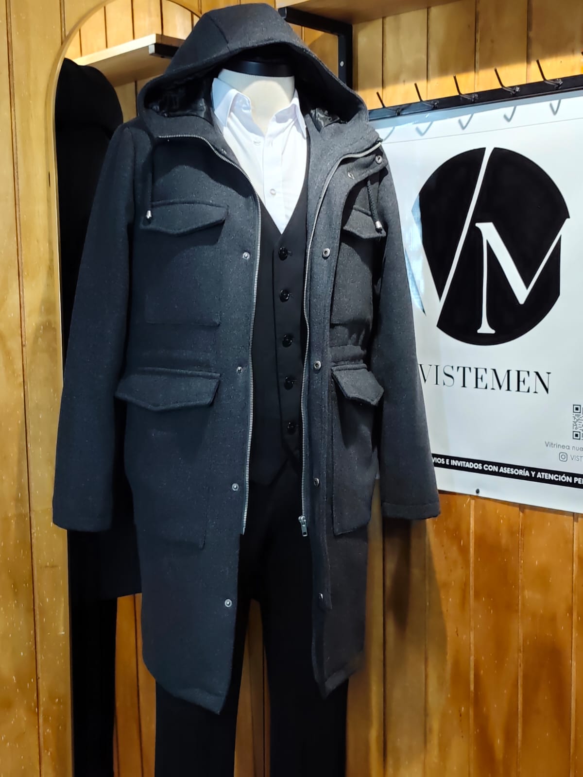 Abrigo Lana Marengo | Bolsillos Multiusos | Ajuste Cintura | Talla M (48) | Vistemen