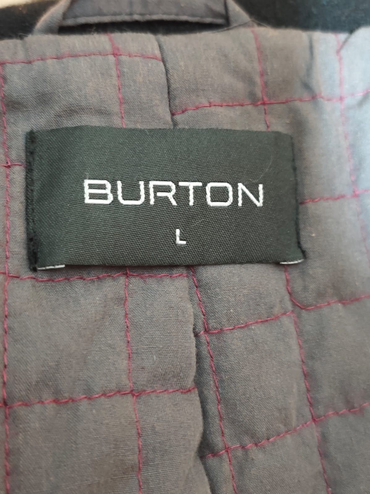 Abrigo Burton Lana Negra | Cruzado Acolchado | Talla L (50) | Vistemen