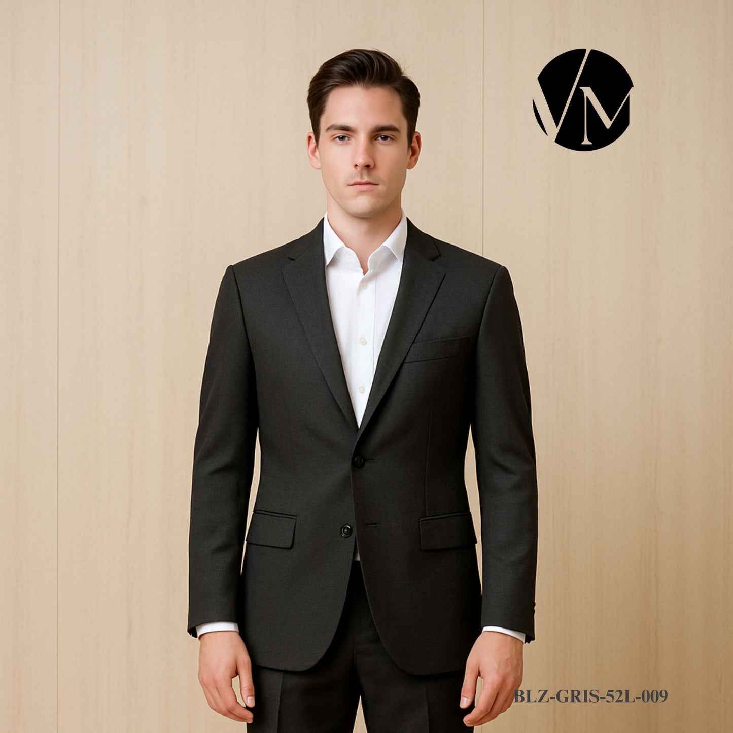Blazer Ben Sherman Gris Oscuro - 100% Lana - Prenda Única