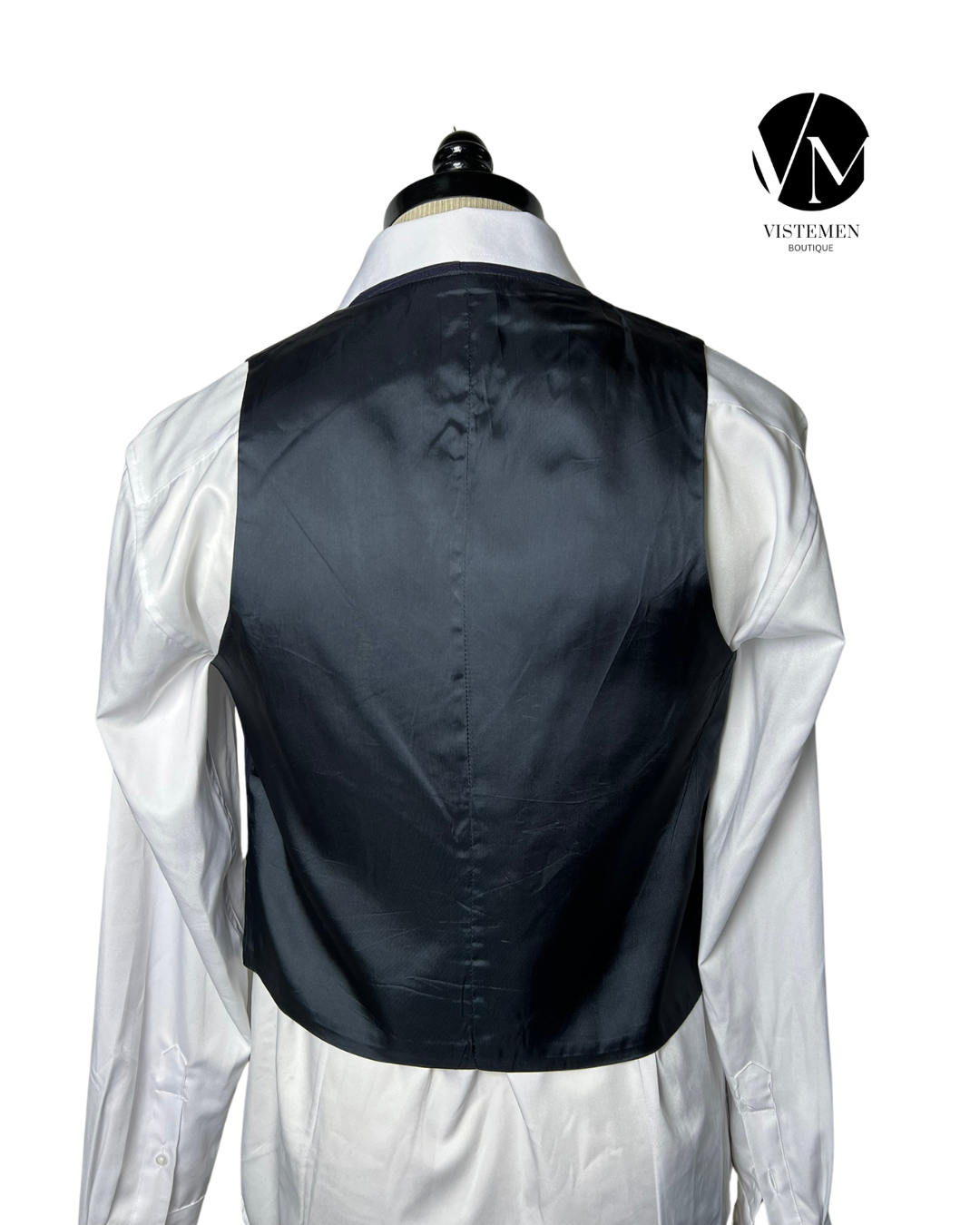 Gilet Azul Oscuro Wool Blend | Talla XS (44) | Formal Exclusivo | Vistemen