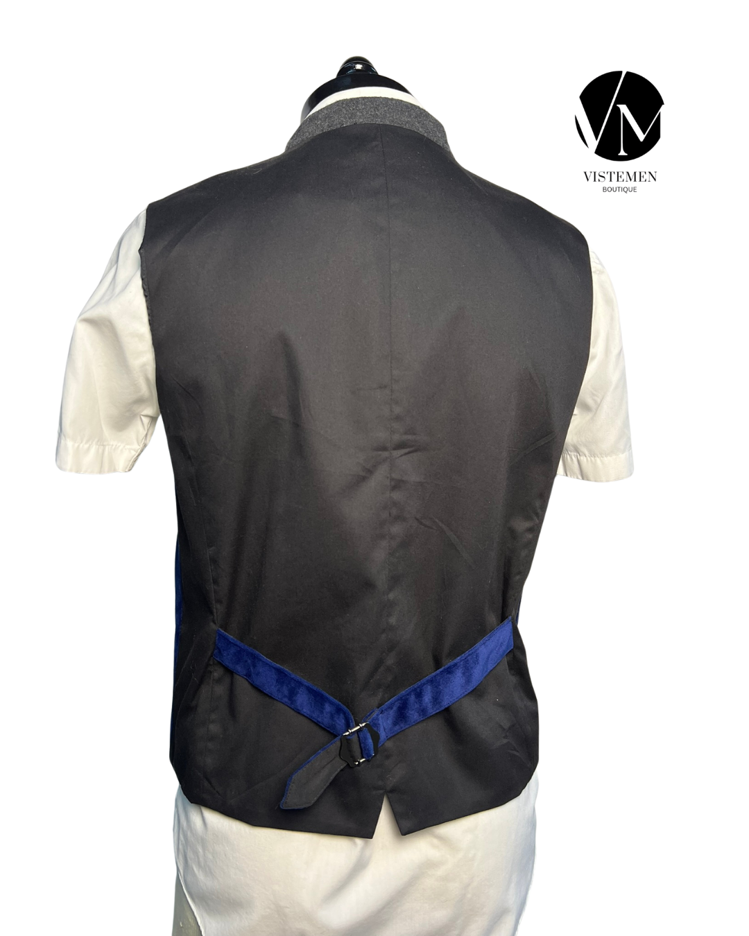 Gilet Livergy de Terciopelo Azul | Elegancia Sofisticada | Talla M (48) | Vistemen