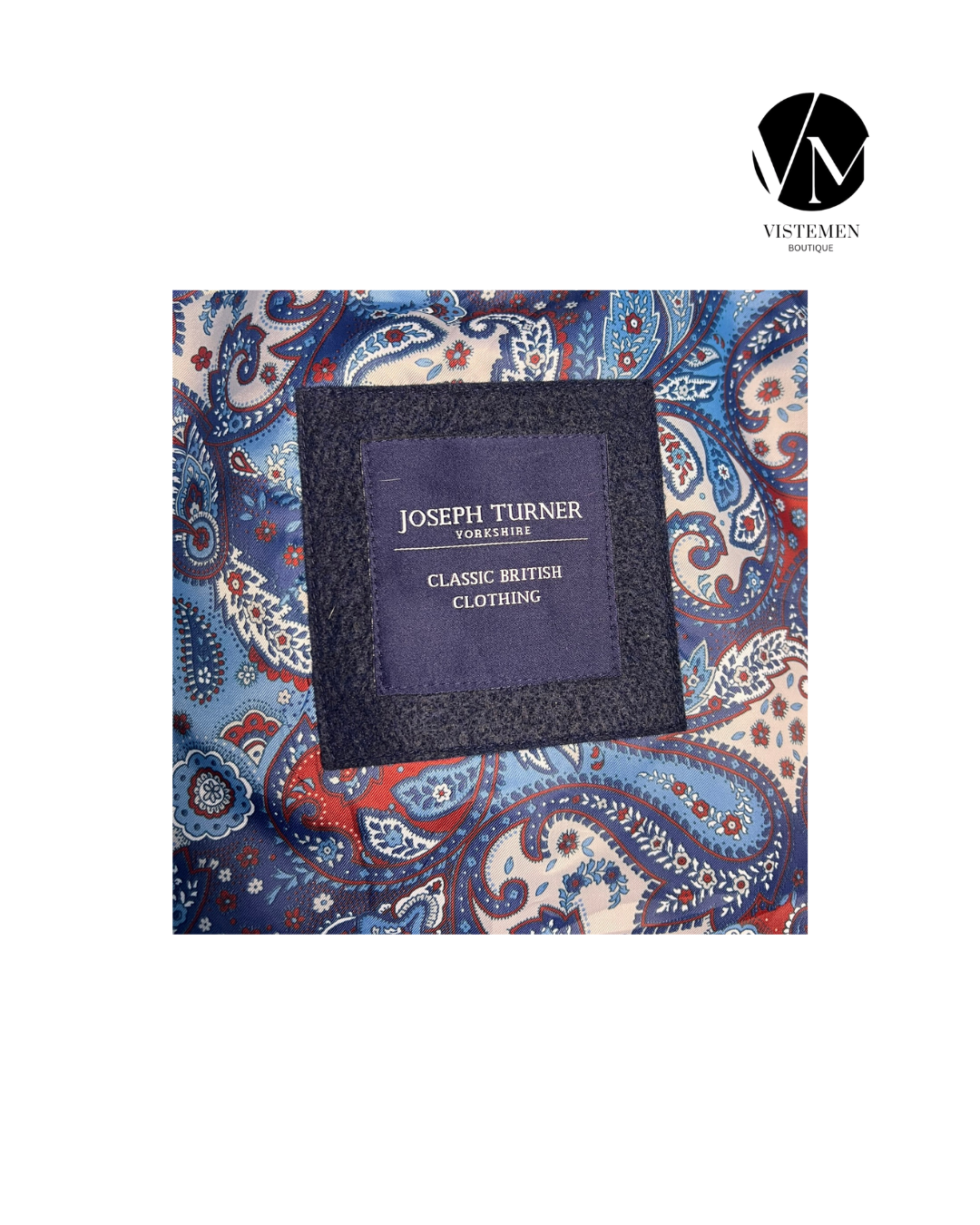 Gilet Joseph Turner Tweed Azul Oscuro | Espiga Larga | Talla M (48) | Vistemen