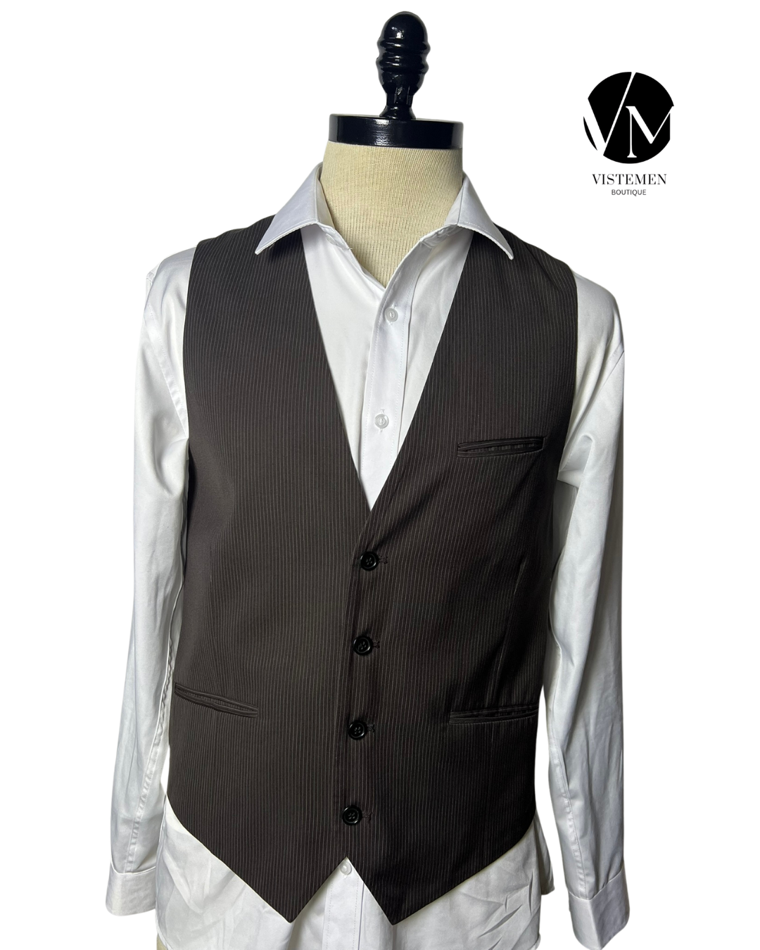 Gilet Angelo Litrico Café Oscuro | Diseño Italiano | Talla S (46) | Vistemen