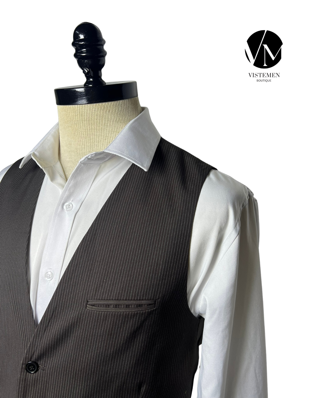 Gilet Angelo Litrico Café Oscuro | Diseño Italiano | Talla S (46) | Vistemen
