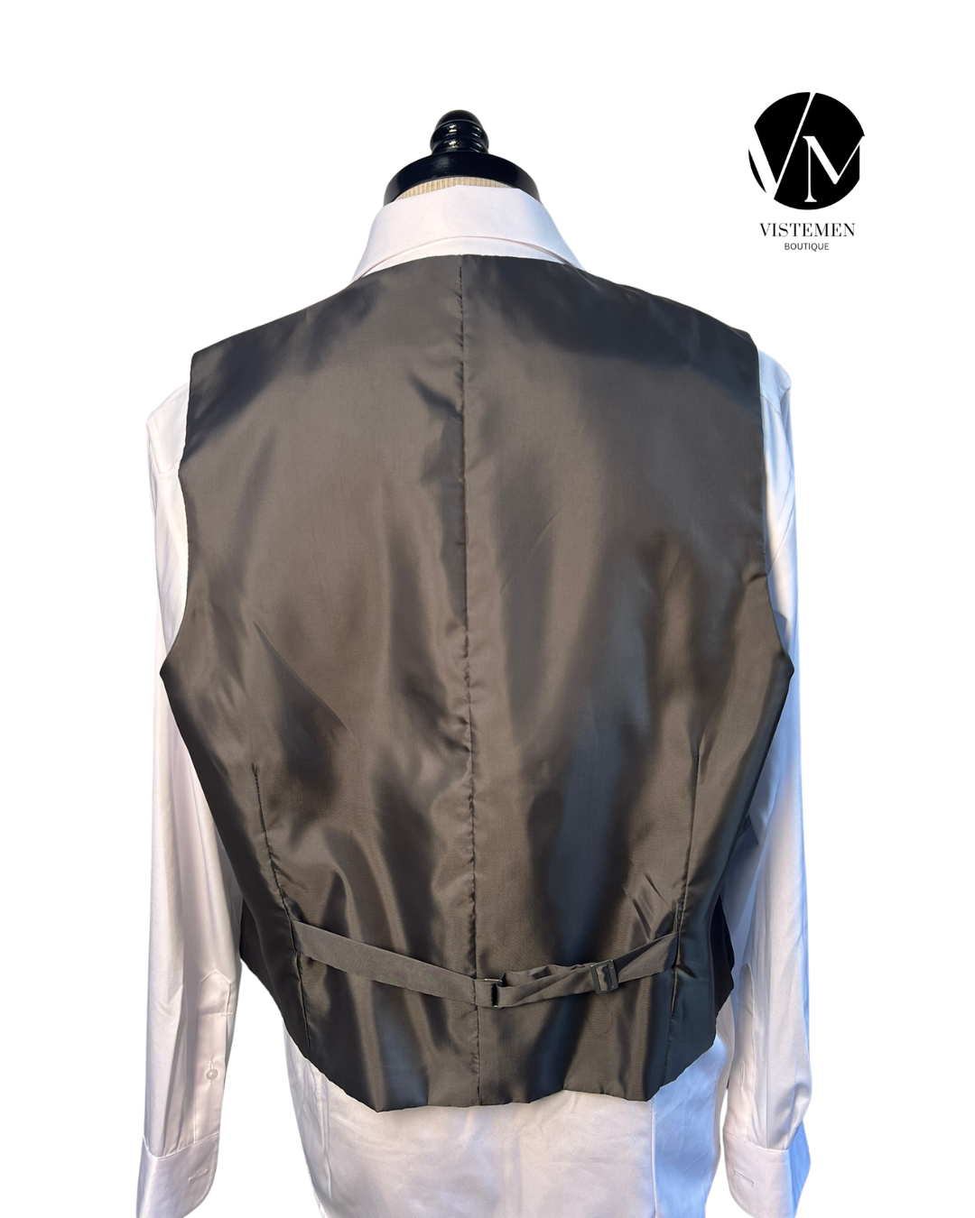 Gilet Travel Master Gris Rayas | Estilo Gala | Talla Especial 26 / L (50) | Vistemen