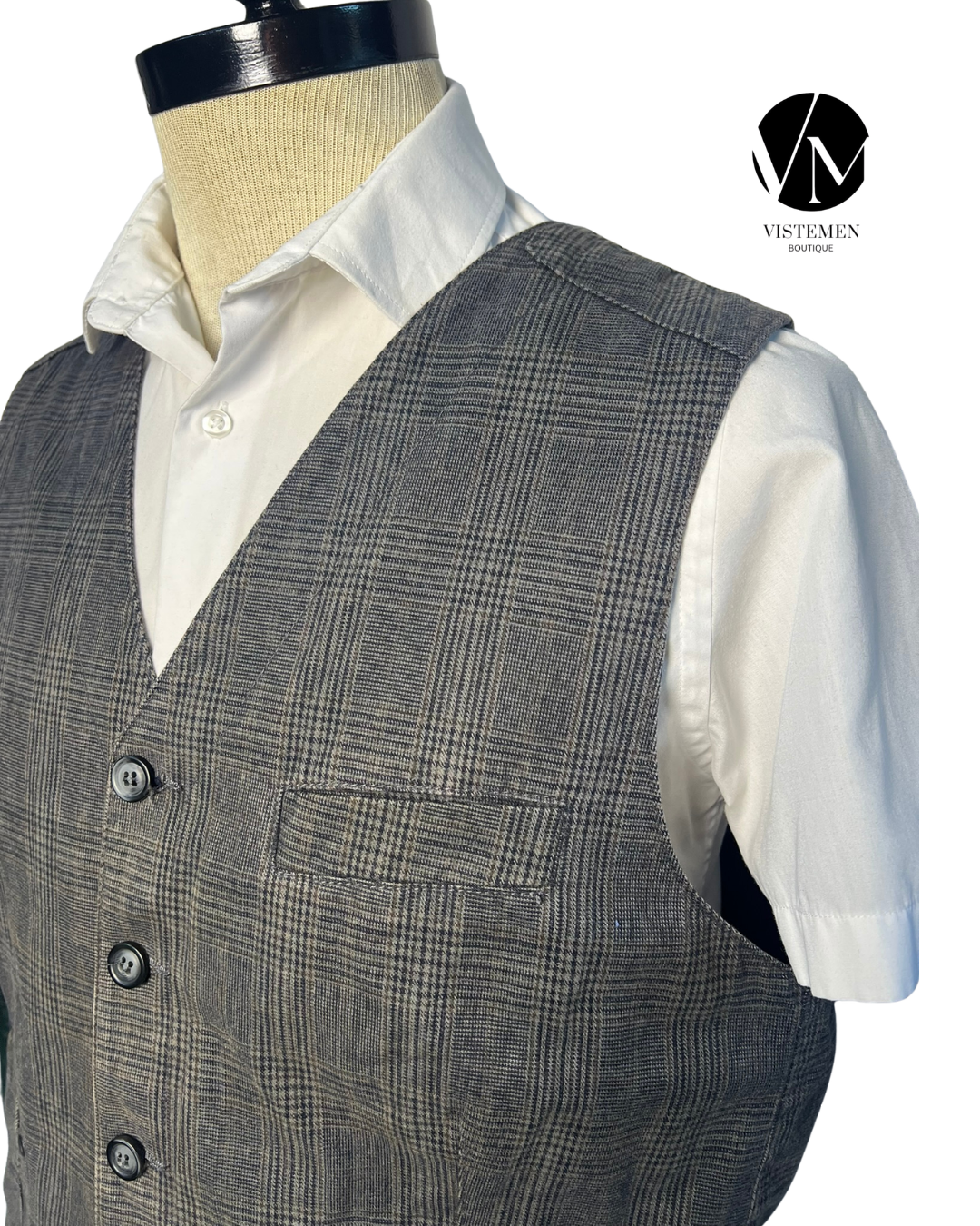 Gilet Burton de Algodón Gris | Talla XL (52) | Formal Casual | Vistemen