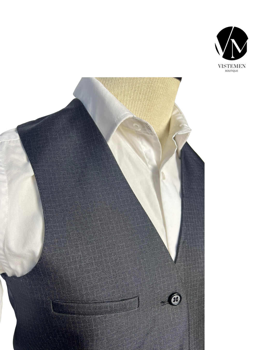 Gilet European Tailored Negro | Talla S (46) | Formal Impecable | Vistemen