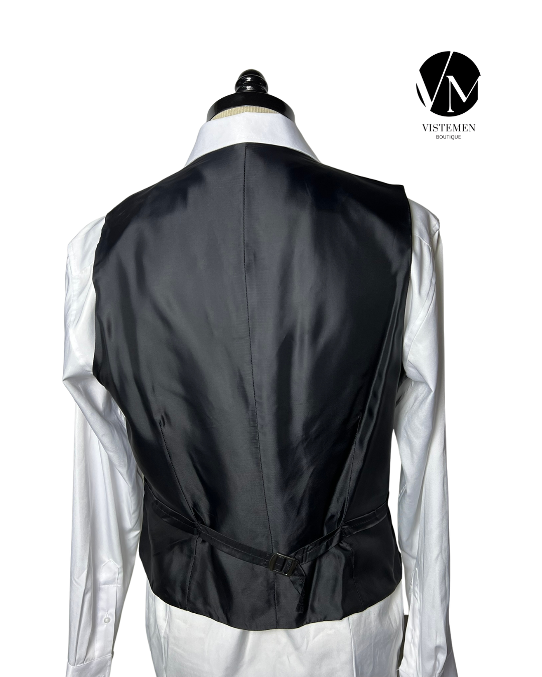 Gilet Negro Wool Blend | Talla M (48) | Clásico Atemporal | Vistemen