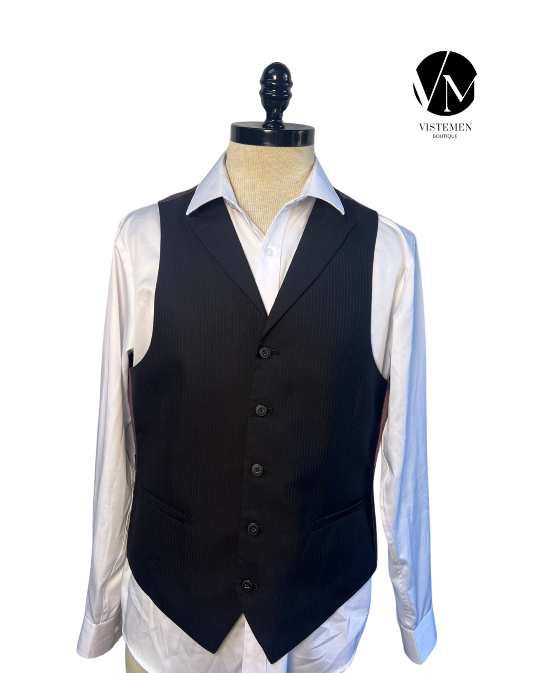 Gilet JF Ferrar Negro | Poliéster y Rayón | Talla M (48) | Vistemen
