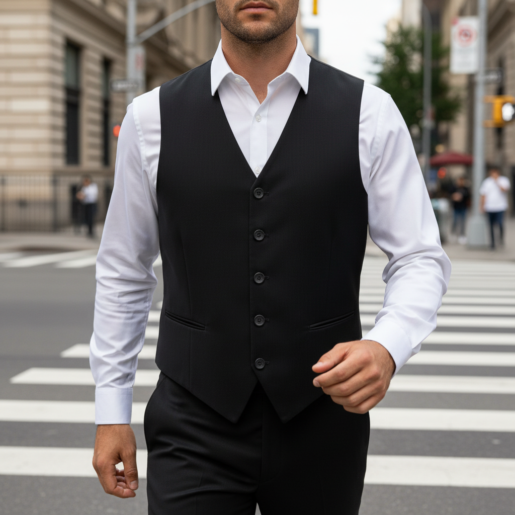 Gilet Jupiter Negro | Polinosica y Poliéster | Talla L (50) | Vistemen