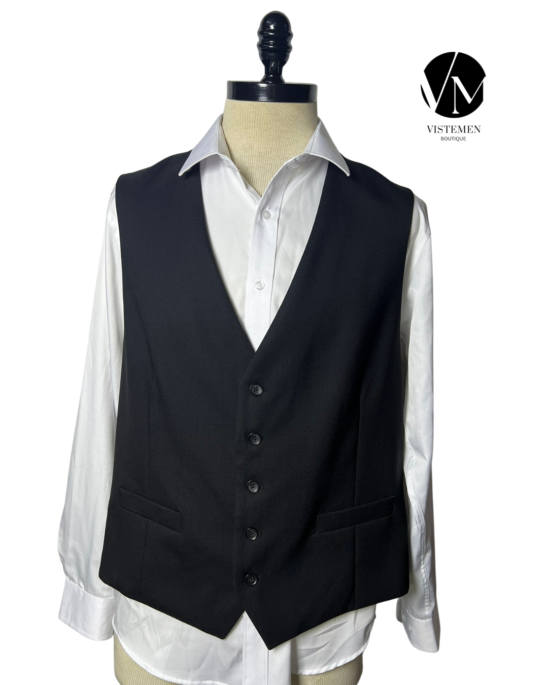 Gilet Vitali Barben's Canonico Lana Negra | Talla XL (52) | Vistemen