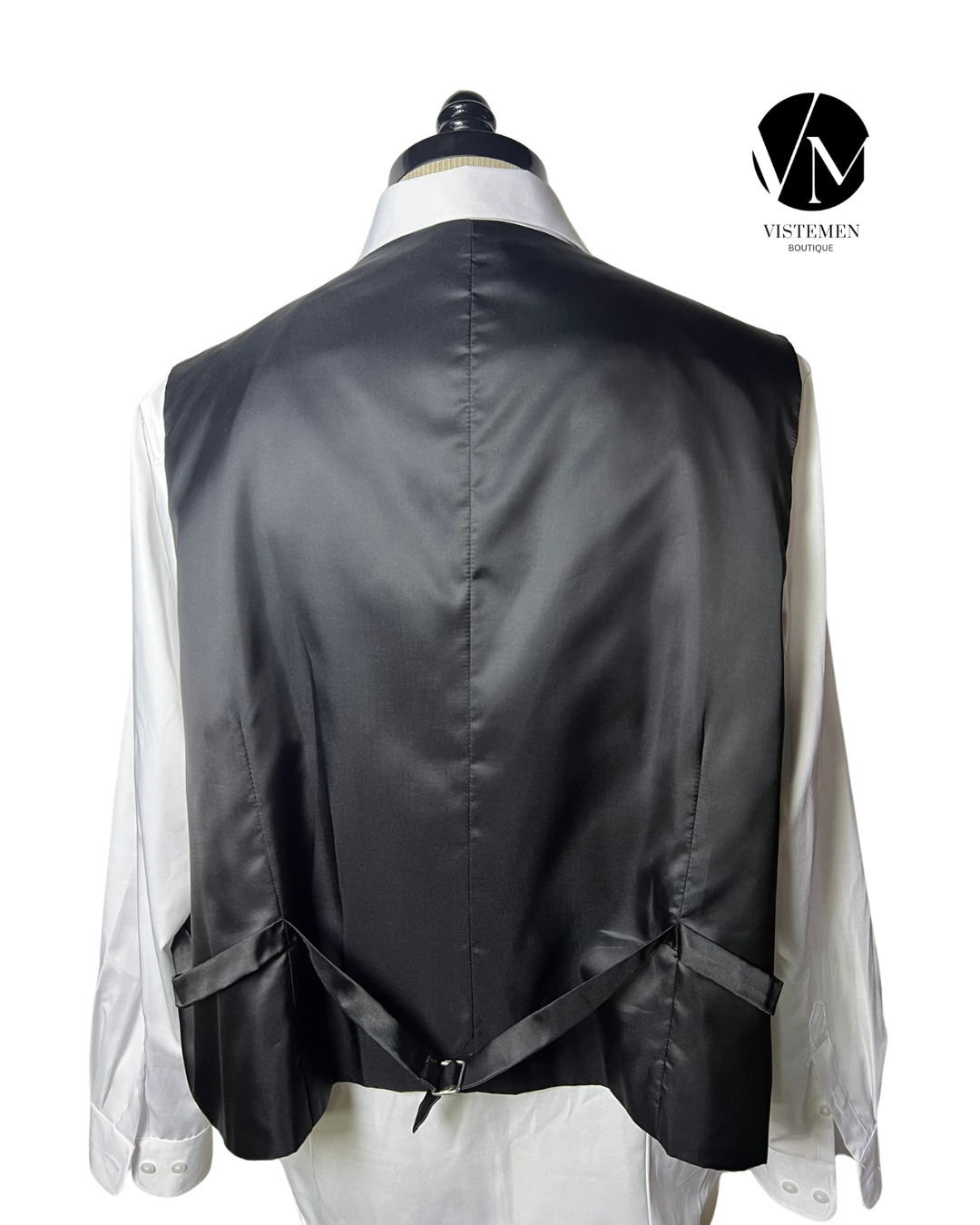 Gilet T4L Negro Rayas | Wool Blend | Talla 6XL (62) | Vistemen