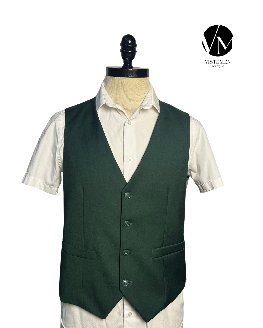 Gilet Sean Alexander Verde Oscuro | Tetron y Rayón | Talla M (48) | Vistemen