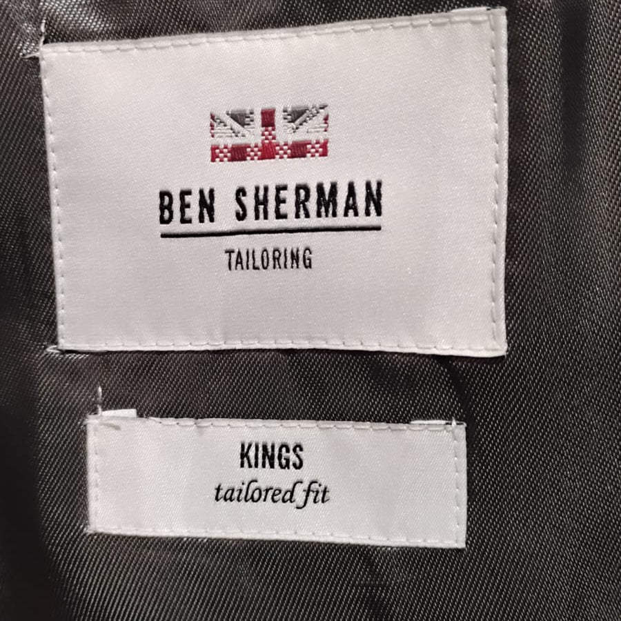 Blazer Ben Sherman Gris Oscuro - 100% Lana - Prenda Única