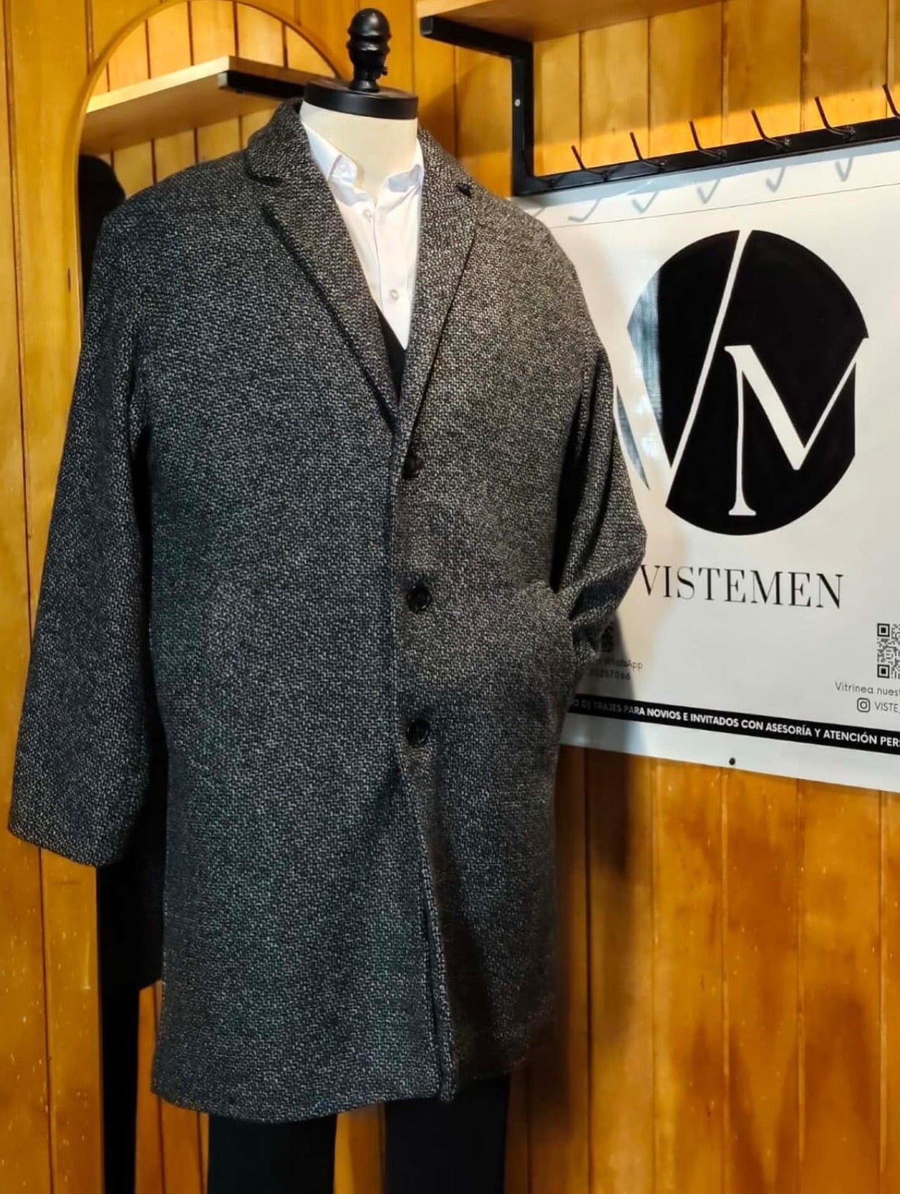 Abrigo Formal Clride.n Gris Oscuro – Talla 2XL (54)