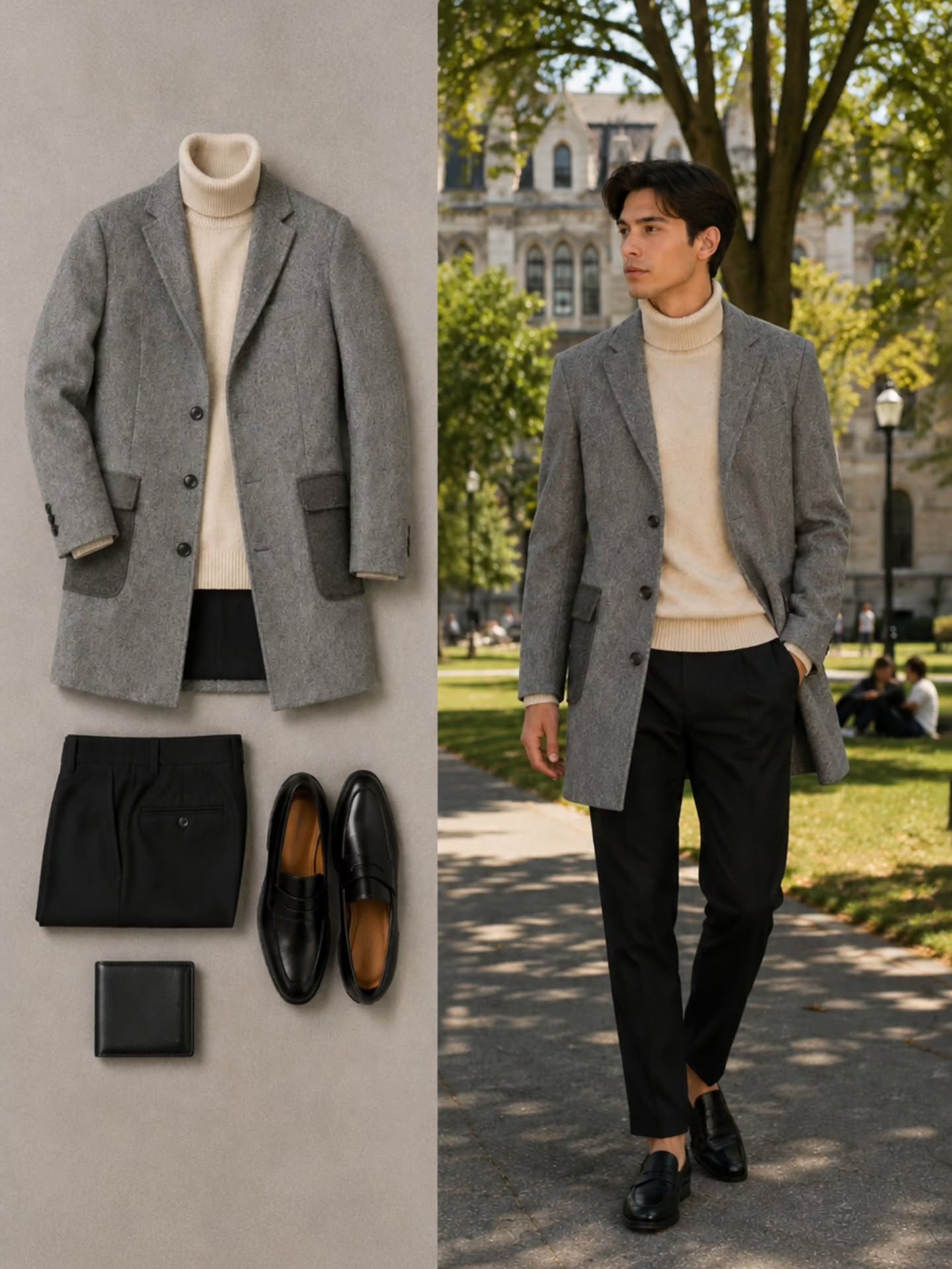 Abrigo Ejecutivo NF Floor Gris Claro – Talla XS (16)