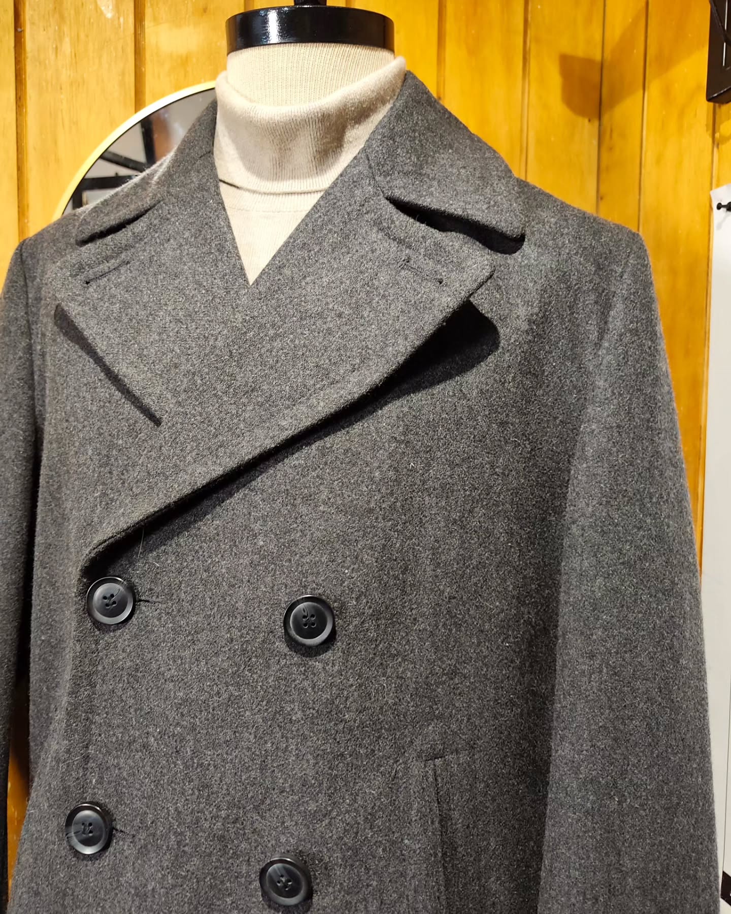 Abrigo Cruzado TU Lana Gris Oscuro – Talla XL (52)